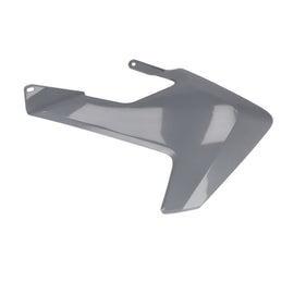 Acerbis grey radiator shroud for Hus motorcycle, body component, with mounting points and aerodynamic design.