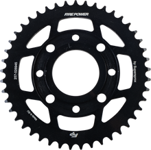 Load image into Gallery viewer, Steel 45-tooth Fire Power rear sprocket for motorcycle, black finish, 257-026945, designed for durable performance and optimal gear ratio.