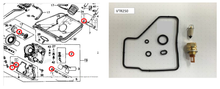 Load image into Gallery viewer, K&amp;L Carb Repair Kit featuring various repair components, designed for carburetor maintenance and repair.
