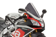 Load image into Gallery viewer, PUIG Racing Dark Smoke motorcycle windshield, transparent dark tinted windscreen for sporty riding experience