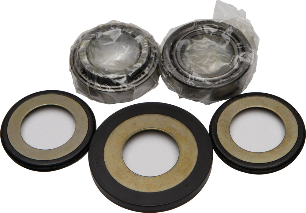 All Balls steering bearing and seal kit 22-2058 with metal and rubber components for motorcycle steering assembly.