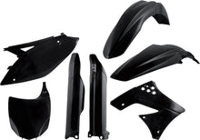 Charger l'image dans la galerie, Acerbis black plastic kit with various panels and components for motorcycle customization and repair.