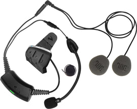 Cardo Systems Packtalk Slim JBL Bluetooth headset with single earpiece, designed for clear audio communication and hands-free calls.