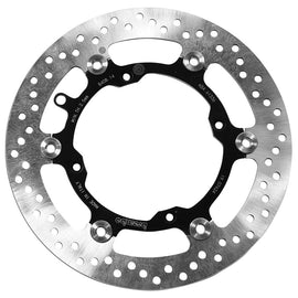 Brembo Serie Oro front rotor floating brake disc with vented design and mounting holes for high-performance braking.