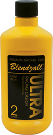 Blendzall Ultra Racing Castor 2T 16oz bottle, high-quality motorcycle engine oil, with detailed label and cap visible.