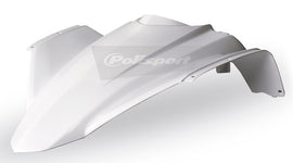 Polisport Plastics white front cover for off-road vehicle with part number 64-56420, shown on a white background.