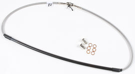 GALFER steel front brake line for Suzuki motorcycle, featuring durable metal construction and precise fitting.
