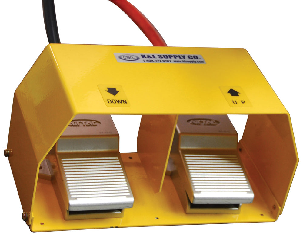 K&L CE Approved Pedal Kit 135-6370 for stands and lifts, showing the metal pedal components and assembly details.