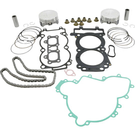 Vertex top end kit with forged piston for 92.95cc engines, includes components for high-performance motorcycle engine repair.