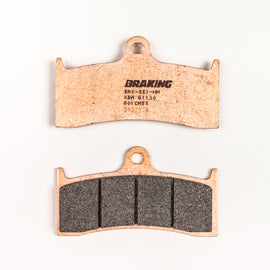 Braking sintered sport brake pad set 31-801 with metal backing plates, designed for high-performance braking systems.