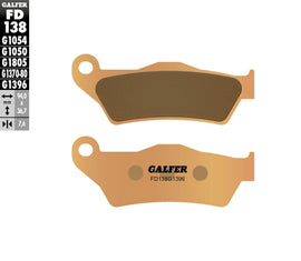 GALFER Sintered brake pads FD138G1396 for high-performance braking systems, shown in the image.