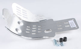 Devol Street skid plate 60-7122, durable motorcycle protection part, shown installed on a bike with a black finish and metal mounting points.
