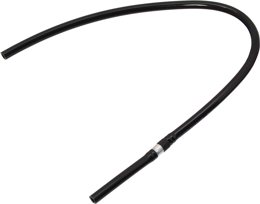 Black DRC Uni-Flow hose for Honda CRF250 motorcycle, shown in a close-up image with connectors and flexible tubing.