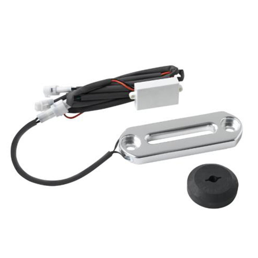 Kolpin ATV winch auto-stop accessory with control switch and wiring, designed for durable off-road vehicle recovery.