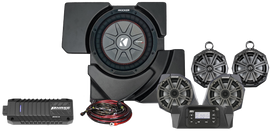 SSV Works 5-speaker plug-and-play kit for Kicker 63-9536 audio system, showing wiring and speaker components.