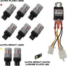 Load image into Gallery viewer, Pathfinder rear LED conversion kit with brake flash, featuring four flashing lights for enhanced vehicle illumination.