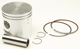 Wiseco piston kit M07100 2795KD for small motorcycles, showing detailed view of piston components and packaging.