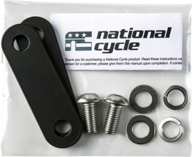 National Cycle Black 76mm Comfort Bar Footrest Mount for Honda Gold Wing GL1800 motorcycle, durable mounting bracket.