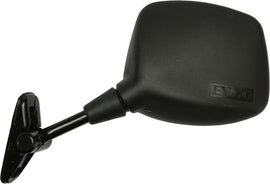 Emgo left motorcycle mirror for Kawasaki 56-9897 showing reflective surface and black mounting arm.