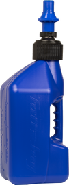 Blue Tuff Jug 2.7-gallon utility container with matching cap, durable plastic construction for versatile storage.