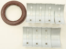 Load image into Gallery viewer, Hot Rods engine main bearing and seal kit 421-K088 with bearings and seals laid out on a white background.