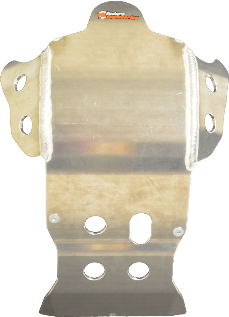 Enduro Engineering skidplate guard for motorcycle, made of durable metal, designed to protect the engine and underside.