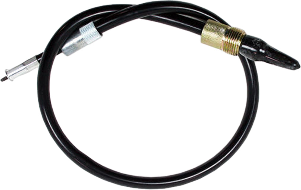 Motion Pro Black Vinyl Tachometer Cable 70-3126, close-up of the black vinyl outer layer and cable connectors.