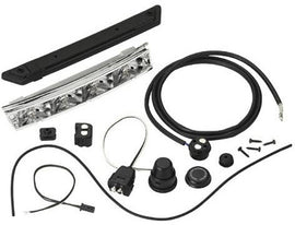 GIVI Simply II top case stop light kit for luggage, showing the red LED lights and mounting hardware on a black top case.