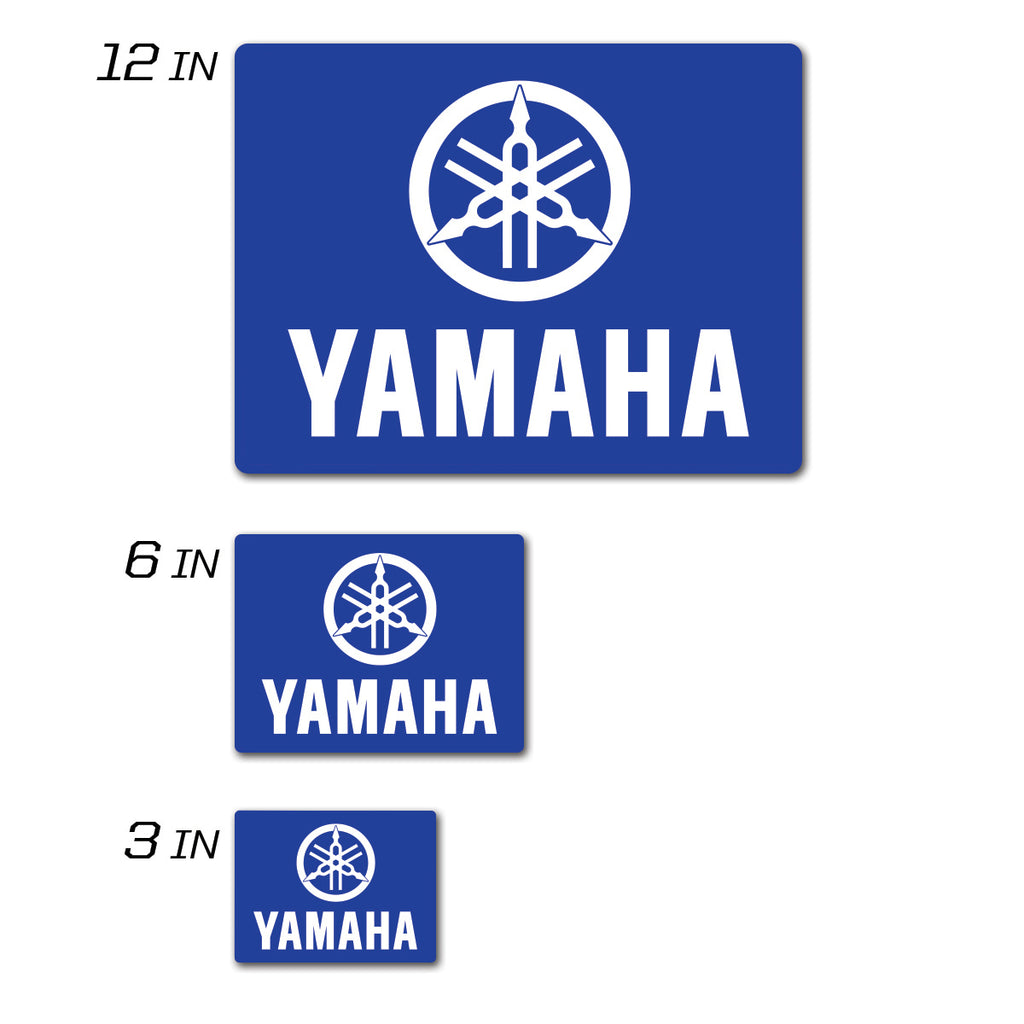 DCOR Yamaha Icon Decal 3-inch squared graphic with Yamaha logo, designed for motorcycle or vehicle customization.
