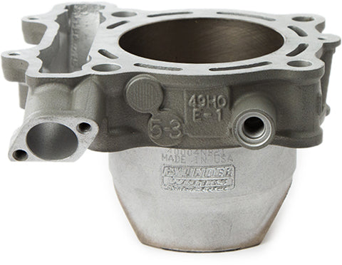 Cylinder Works engine cylinder for Suzuki 77.00/Std, showing the new metal cylinder with cooling fins and brand markings.