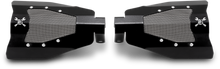 Load image into Gallery viewer, Burly Brand Titan hydraulic hand guards mounted on motorcycle handlebars, featuring durable metal construction and black finish.