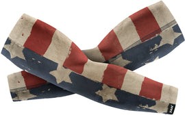 ZAN Sportflex Patriot arm sleeve in large, breathable layer fabric with patriotic design, ideal for sports and outdoor activities.