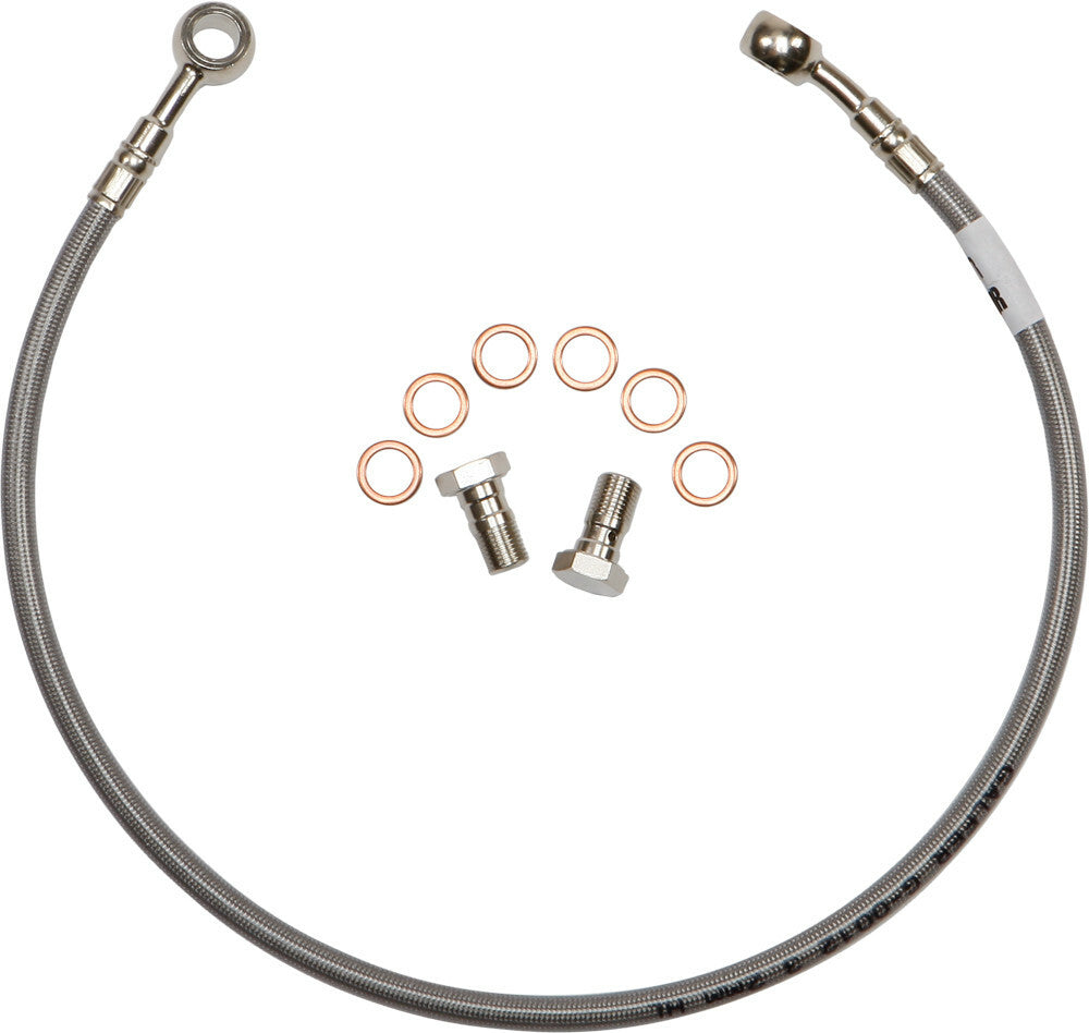 GBRAKES rear brake line and 4-inch kit with metal fittings, designed for improved brake performance on compatible vehicles.