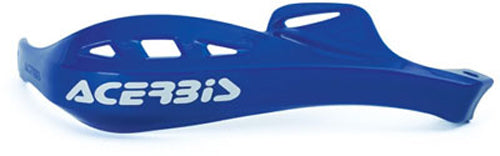 Acerbis Rally Profile Blue Handguards for Honda CRF250 motorcycle, with protective covers and mounting hardware.