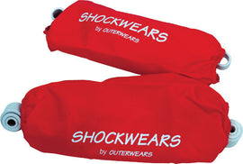Outerwears Shockwears Cover suspension protection in red, designed for vehicle shocks and suspension components.