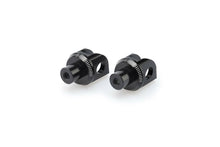 Load image into Gallery viewer, PUIG footpeg adapter for motorcycle foot controls, black metal part with mounting hardware visible in the image.