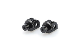 PUIG footpeg adapter for motorcycle foot controls, black metal part with mounting hardware visible in the image.