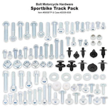 Charger l'image dans la galerie, BOLT Sportbike Fastener Kit with hardware fittings, includes screws and bolts for motorcycle assembly and repairs.