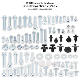 BOLT Sportbike Fastener Kit with hardware fittings, includes screws and bolts for motorcycle assembly and repairs.