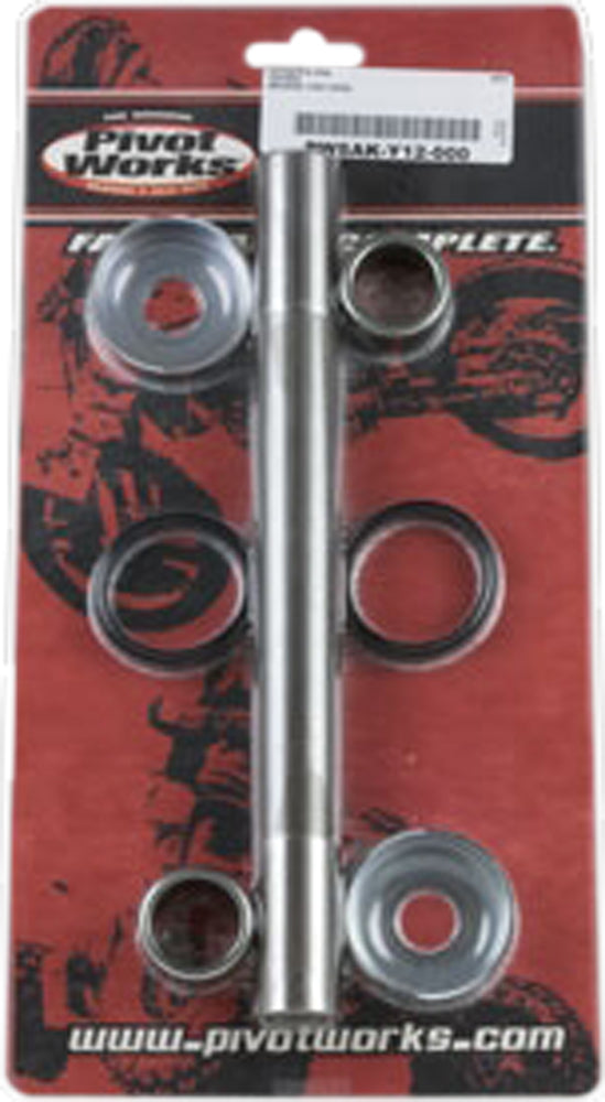 Pivot Works Swingarm Kit 52-0082 for motorcycle suspension, showing the assembled components in a technical overview image.