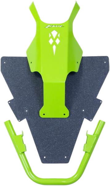 Z Broz Racing front bumper in vibrant green with AC Catalyst branding, designed for racing vehicle front end protection.