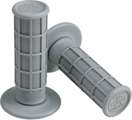 Grey Mini Grips 3/4 inch by FOUR TWELVE, close-up of textured rubber grips for handlebars or sports equipment.