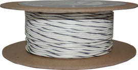 Namz 100-foot spool of white and black stripe 20-gauge electrical wire, coiled and ready for installation.