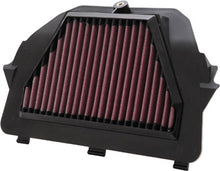 Load image into Gallery viewer, K&amp;N Air Filter 776008 for automotive use, showing the rectangular, pleated air filter element with metal frame and branding details.
