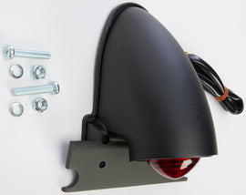 HardDrive Sparto taillight in black, showing its sleek design and mounting features for bicycle or motorcycle use.