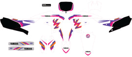 DCOR Yamaha complete graphic kit with decals, featuring vibrant design elements for Yamaha motorcycle customization.