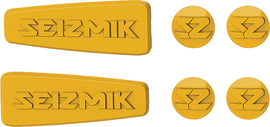 SEIZMIK Pursuit Mirror Accent Set in yellow, featuring modern decorative wall mirrors with rounded edges and stylish design.