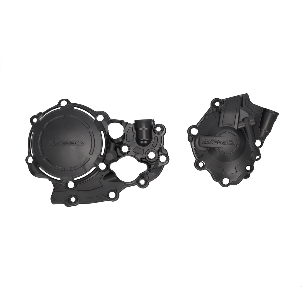 Acerbis X-Power Kit Hon Black body panel for motorcycle, featuring sleek black finish and brand logo details.