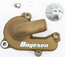 Load image into Gallery viewer, Boyesen magnesium engine pump cover and impeller kit with components, designed for optimal performance and durability.