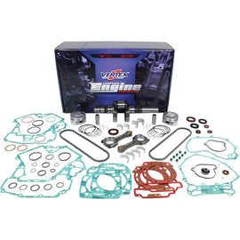 Vertex oversized engine rebuild kit WR00220 with engine components laid out, ready for installation in a vehicle engine.